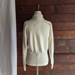 90s Vintage Collared Cotton Knit Sweater