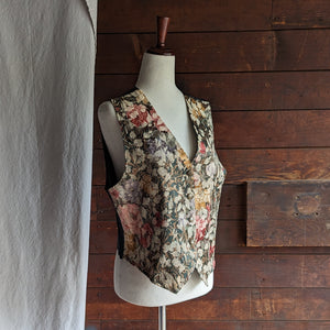 90s Vintage Green Tapestry Vest