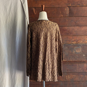 Vintage Brown and Gold Lace Jacket