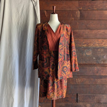 Load image into Gallery viewer, 90s Vintage Orange Rayon Blend Jacket and Dress Set
