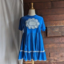 Load image into Gallery viewer, Upcycled Blue T-Shirt Swing Dress
