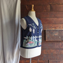 Load image into Gallery viewer, Embroidered Birdhouse Sweater Vest
