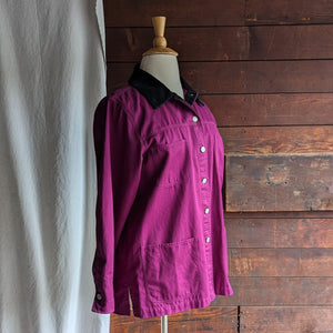 90s/Y2K Purple Cotton Barn Coat