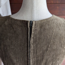 Load image into Gallery viewer, 90s Vintage Olive Corduroy Sleeveless Mini Dress
