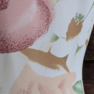 90s Vintage Flared Floral Dress