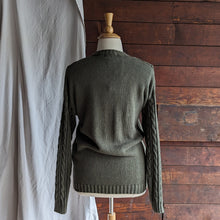 Load image into Gallery viewer, 90s Vintage Plus Size Olive Cable Knit Cardigan
