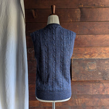 Load image into Gallery viewer, 80s Vintage Navy Blue Acrylic Sweater Vest
