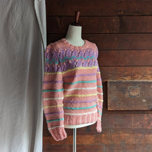 Load image into Gallery viewer, 80s Vintage Pink Acrylic Chunky Knit Sweater
