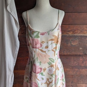 90s Vintage Flared Floral Dress