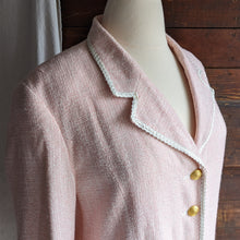 Load image into Gallery viewer, Plus Size Pink Tweed Jacket
