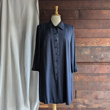 Load image into Gallery viewer, 90s Vintage Plus Size Dressy Navy Rayon Blend Coat
