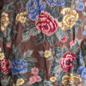 90s Vintage Earthy Floral Rayon Shirt