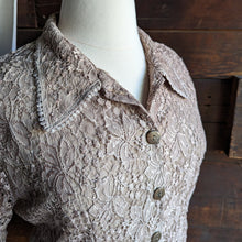 Load image into Gallery viewer, 80s Vintage Tan Lace Jacket
