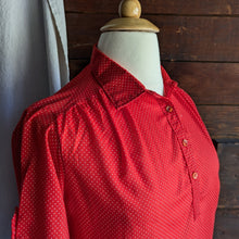 Load image into Gallery viewer, 80s Vintage Plus Size Red Polkadot Blouse
