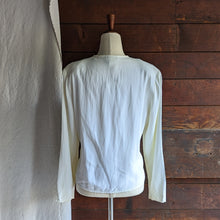 Load image into Gallery viewer, 80s Vintage White Blouse with Large Collar
