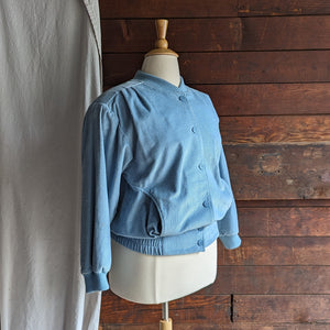 90s Vintage Oversized Blue Corduroy Jacket