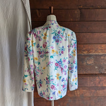 Load image into Gallery viewer, 80s Vintage White Floral Blazer
