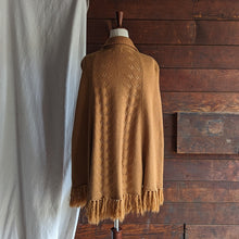 Load image into Gallery viewer, 70s Vintage Orange Acrylic Knit Poncho
