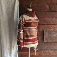 Load image into Gallery viewer, 80s Vintage Acrylic Knit Striped Turtleneck
