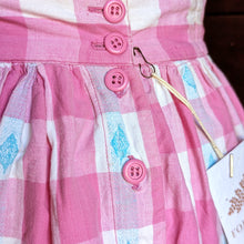Load image into Gallery viewer, 80s Vintage Pink Gingham Midi Skirt
