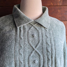 Load image into Gallery viewer, Plus Size Sage Green Chenille Knit Sweater
