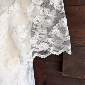 Vintage Sheer Lace Drop-waist Dress