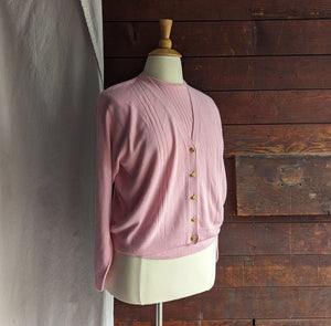 90s Vintage Plus Size Layered Pink Cardigan
