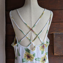 Load image into Gallery viewer, 90s Vintage Strappy Rayon Sunflower Dress
