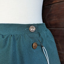 Load image into Gallery viewer, Vintage Plus Size Green Wool Blend Midi Skirt
