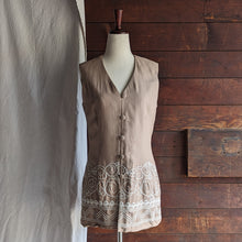 Load image into Gallery viewer, Vintage Embroidered Long Rayon Vest
