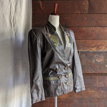Load image into Gallery viewer, Vintage Oak Leaf Motif Leather Jacket

