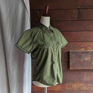90s/Y2K Olive Cotton Shirt