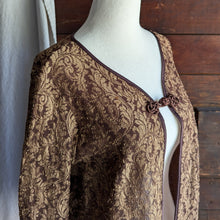 Load image into Gallery viewer, Vintage Brown and Gold Lace Jacket
