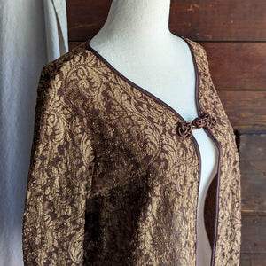 Vintage Brown and Gold Lace Jacket