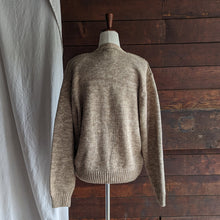 Load image into Gallery viewer, 90s Vintage Tan Cotton Knit and Crochet Cardigan
