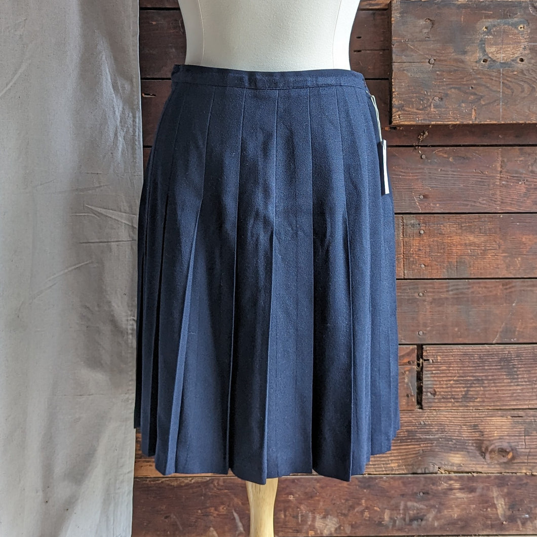 90s Vintage Plus Size Pleated Wool Skirt