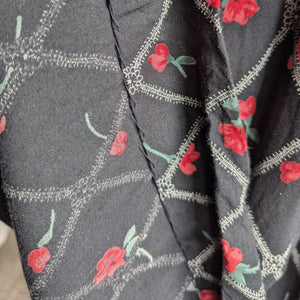 90s Vintage Floral And Lace Print Maxi Dress