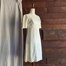 Load image into Gallery viewer, 60s Vintage Homemade Cream Lace Dress
