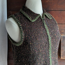 Load image into Gallery viewer, 90s/Y2K Brown and Green Acrylic Knit Vest
