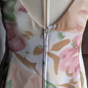 90s Vintage Flared Floral Dress