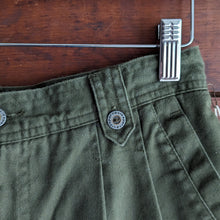 Load image into Gallery viewer, 90s Vintage Olive Green Wide Leg Shorts
