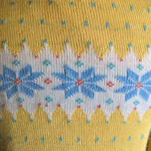 Load image into Gallery viewer, 90s Vintage Yellow and Blue Knit Sweater
