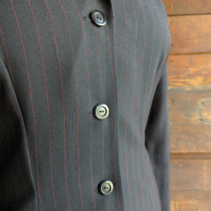 90s Vintage Black Pinstripe Jacket