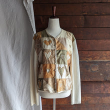 Load image into Gallery viewer, 90s Vintage Gold Heart Silk Cardigan
