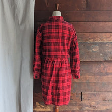Load image into Gallery viewer, 90s Vintage Red Plaid Corduroy Shirtdress
