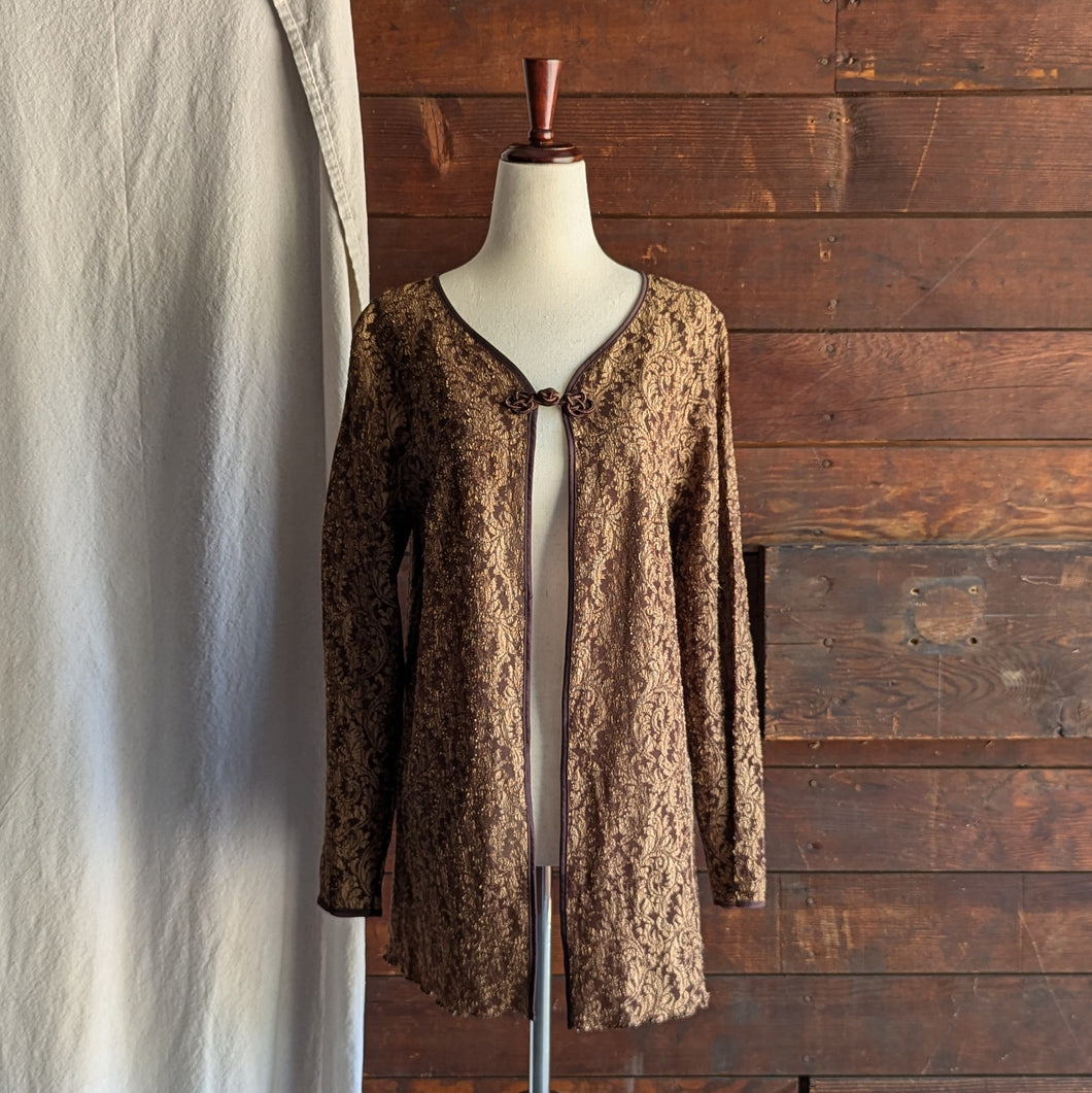 Vintage Brown and Gold Lace Jacket