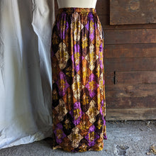 Load image into Gallery viewer, Vintage Homemade Diamond Crushed Velvet Maxi Skirt
