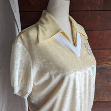 Load image into Gallery viewer, 70s Vintage Soft Yellow Velour Top
