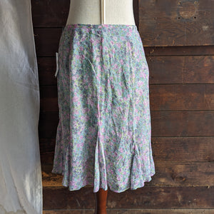 90s/Y2K Vintage Ruffled Floral Chiffon Skirt