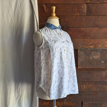 Load image into Gallery viewer, 90s Vintage White Denim Sleeveless Top

